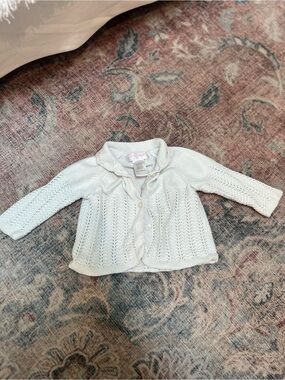 Janie and Jack 3-6 mo sweater with floral details